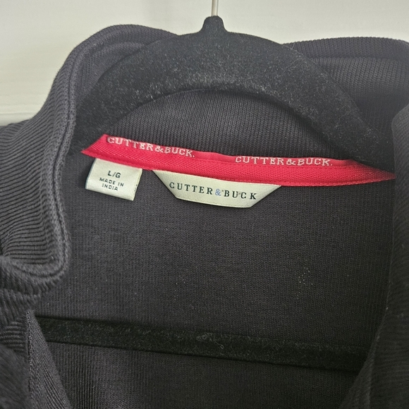 Cutter & Buck Black Bomber Jacket with Stand-Up Collar - Picture 2 of 6